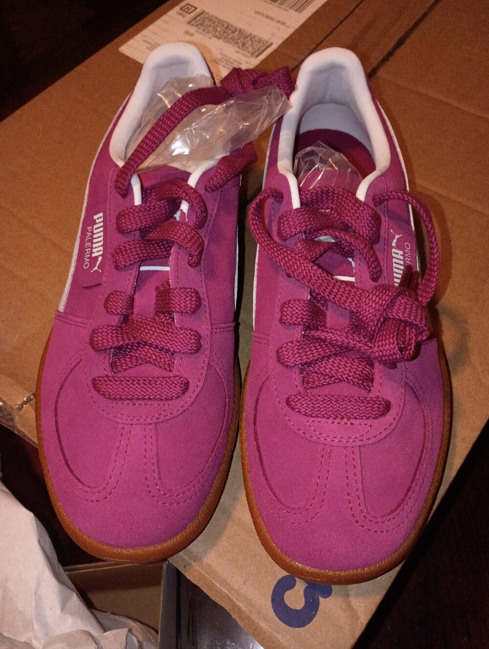 NIB PUMA Berry Silver Mist Palermo Shoes 8